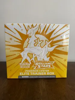 Pokemon TCG Sword & Shield Brilliant Stars Pokemon Center Elite Trainer Box ETB 820650850066 - Image 1