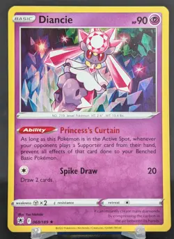 Pokemon Diancie #068/189 English Astral Radiance Holo Rare - Image 1