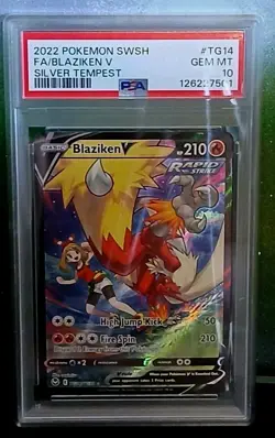 Pokemon Blaziken V TG14 Swsh12 Silver Tempest Ultra Rare Full Art PSA 10 - Image 1