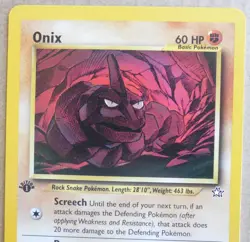 Onix 69/111 Common 1st Edition Non-Holo Neo Genesis Set Pokemon NM - Image 2