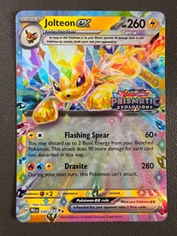 Jolteon ex 030/131 Prismatic Evolution Stamped Pokemon TCG Near Mint (Unsealed) - Image 3