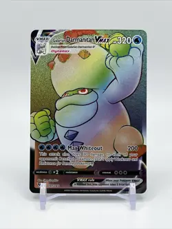 Pokemon TCG Galarian Darmanitan Vmax 187/185 NM Full Art Secret Rainbow Rare - Image 1