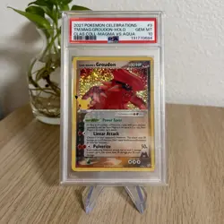 2021 POKEMON CELEBRATIONS CLASSIC COLLECTION TEAM MAGMA'S GROUDON HOLO PSA 10 - Image 1
