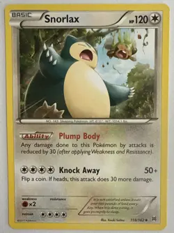 Pokemon Card Snorlax Breakthrough Uncommon 118/162 NM/M - Image 1