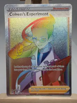 NM Colress's Experiment Secret Rare 205/196 Lost Origin (SWSH11) Pokemon TCG - Image 1