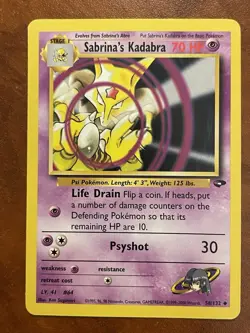 Pokemon Sabrina's Kadabra Gym Challenge 58/132 - Image 1