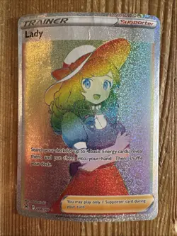 Lady - 208/196 - Pokemon Lost Origins Secret Rare Card DMG - Image 1