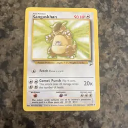 Pokemon Kangaskhan 26/130 WotC Base Set 2 Regular Rare LP - Image 1