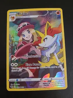 Braixen TG01/TG30 - Pokemon Silver Tempest Trainer Gallery NM - Image 1
