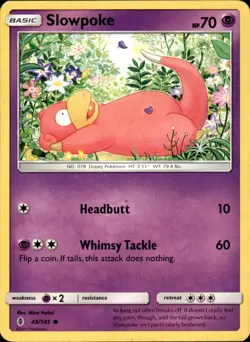 Slowpoke 48/145 Common - Pokemon SM - Guardians Rising LP - Image 1