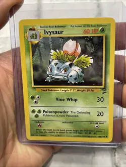 Ivysaur 44/130 Uncommon - Base Set 2 Pokemon Card Nintendo WOTC Vintage Vtg NM - Image 1