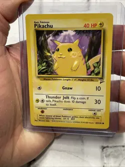 Pikachu 87/130 Base Set 2 Common Pokemon Card Vintage Card NM Near Mint Vtg WOTC - Image 1