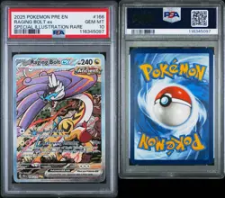 POKEMON RAGING BOLT ex 2025 PRISMATIC EVOLUTIONS SPECIAL ILL. RARE #166 PSA 10 - Image 3