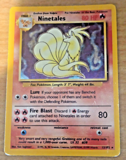 Pokemon TCG: Ninetales Holo Rare (Base Set) 12/102 - Image 1