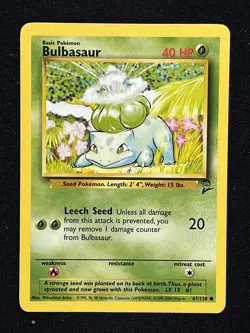 Pokemon Bulbasaur 67/130 Common Base Set 2 - Image 1
