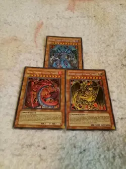 YU-GI-OH! 3 Sacred Beast Raviel Uria Hamon CT - Limited Edition - Secret Rare - Image 1