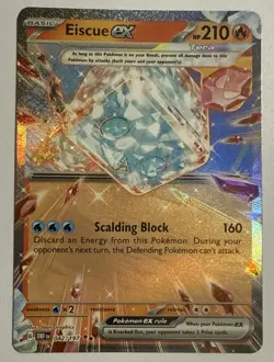 Eiscue ex 042/197 Sv03: Double Rare Obsidian Flames Holo Pokemon Cards - Image 1