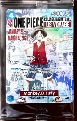 Bandai One Piece Monkey D. Luffy US Voyage P-055 Holo Card Gonzaga - Image 1