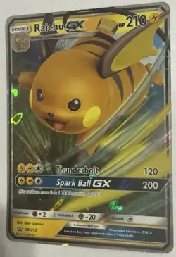 Raichu GX SM213 Sm Holo Pokemon TCG NM/M - Image 3