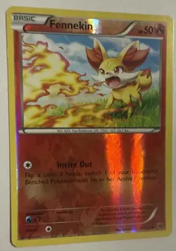 Pokemon TCG Card XY Fates Collide Fennekin Holo 11/124 Near Mint - Image 2