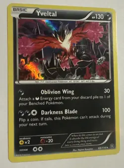 Yveltal XY06 XY Holo English Pokemon TGC Black Promo NM/M - Image 2