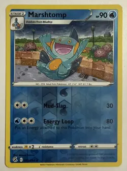 Marshtomp 063/264 Reverse Holo Pokemon TCG Fusion Strike Card Near Mint/Mint - Image 1