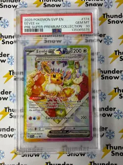 Eevee ex #174 Super Premium Collection Prismatic Evolutions 2025 Pokemon PSA 10 - Image 1