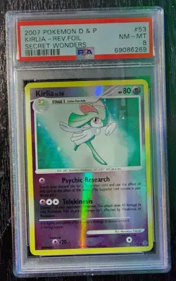 Pokemon - Kirlia Reverse Holo - Secret Wonders - #53 - PSA 8 - Image 1