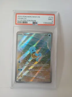 PSA Mint 9- Squirtle 170/165 Illustration Rare Holo-2023 SV Pokemon 151- EN - Image 1