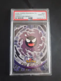 Pokemon PSA 10 Gastly Topps Animation Series 2 - Image 1