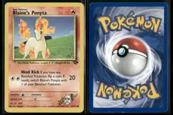 ✰ BLAINE'S PONYTA 64/132 UNLIMITED COMMON GYM CHALLENGE POKEMON ✰ MP - Image 1