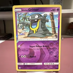 The Pokemon Company Alolan Grimer SM Base Set Common 57/149 80 HP Reverse Holo … - Image 1
