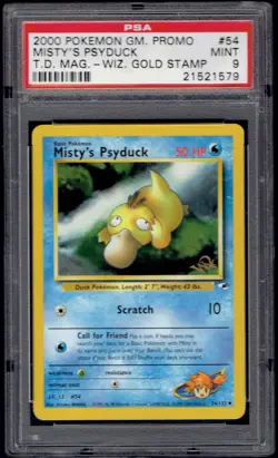 2000 Pokemon Misty's Psyduck Wizard Stamp 54/132 PSA 9 (Gym Heroes) - Image 1