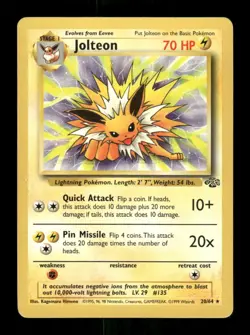 Pokemon Jolteon (20) Rare Jungle 20/64 LP - Image 1