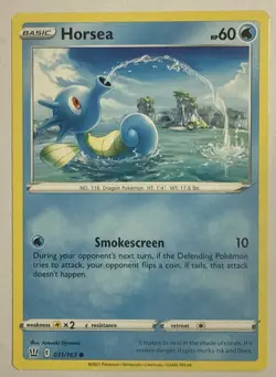 Horsea 031/163 2021 Pokemon Trading Card Battle Styles Near Mint - Image 1