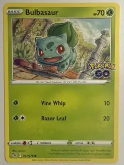 Bulbasaur 001/078 Pokemon Go NM Pokemon TCG card- Near Mint - Image 1