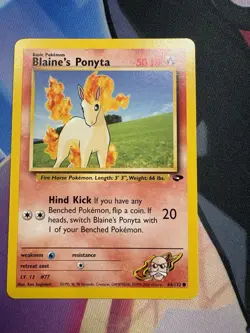 Pokemon TCG Blaine's Ponyta Gym Challenge 64 Unlimited Common Card - Image 1