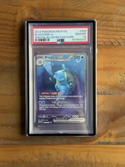 Pokemon TCG Blastoise EX Scarlet & Violet Card 151 200/165 - PSA 10 - Image 1