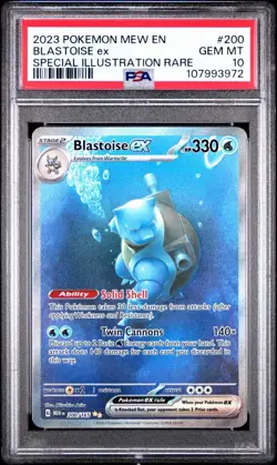 Pokemon TCG Blastoise EX Scarlet & Violet Card 151 200/165 - PSA 10 - Image 2