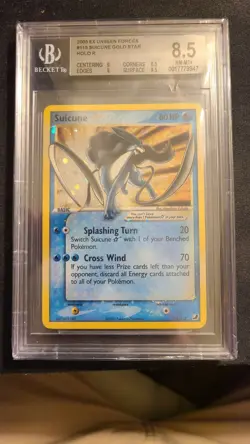 Ex Unseens Forces Suicuine Gold Star Holo Pokemon Card BGS 8.5 - Image 1