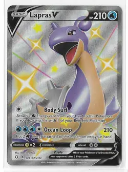 Lapras V SV110/SV122 Shining Fates Shiny Holo Rare Vault Pokemon TCG Card NM - Image 1