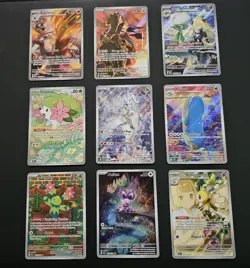 Pokemon TCG Mixed Sets JTG DRI 9 Card Lot Illustration Rares Bundle Blaziken + - Image 1