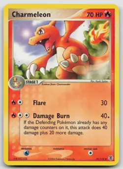 Pokemon Card Charmeleon Uncommon FireRed & LeafGreen 31/112 - Image 1