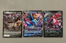 Pokemon Full Art Foil Omastar V, Perrserker V, Hoops V Lot of 3 Cards - Image 1