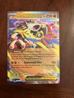 Pokemon ASC Near mint Mega Hawlucha EX Rare Card English Ascended heroes 116/217 - Image 1