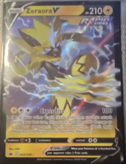 Pokemon Zeraora V Ultra Rare Rapid Strike 053/198 Chilling Reign Holo Card - Image 1