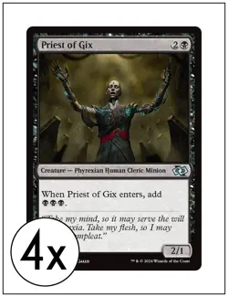 4x Priest of Gix, Magic the Gathering, MTG NM - Image 1