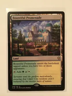 MTG - Bountiful Promenade - Land (G/W) - CLB #348 - Rare - NM - Image 1