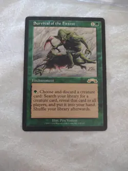 Survival of the Fittest Magic the Gathering Exodus MtG Green Enchantment - Image 1