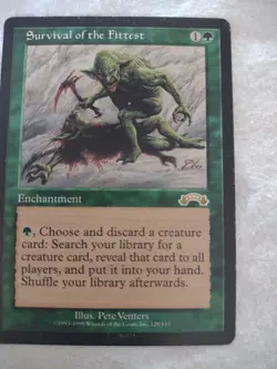 Survival of the Fittest Magic the Gathering Exodus MtG Green Enchantment - Image 3